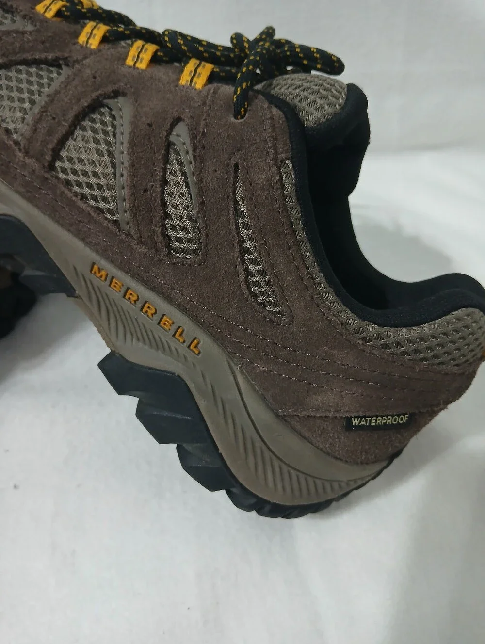Merrell Brown with Yellow Accent Trail Sneakers